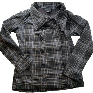 LA Kitty | Coat Jacket Medium Checkered Print Plaid